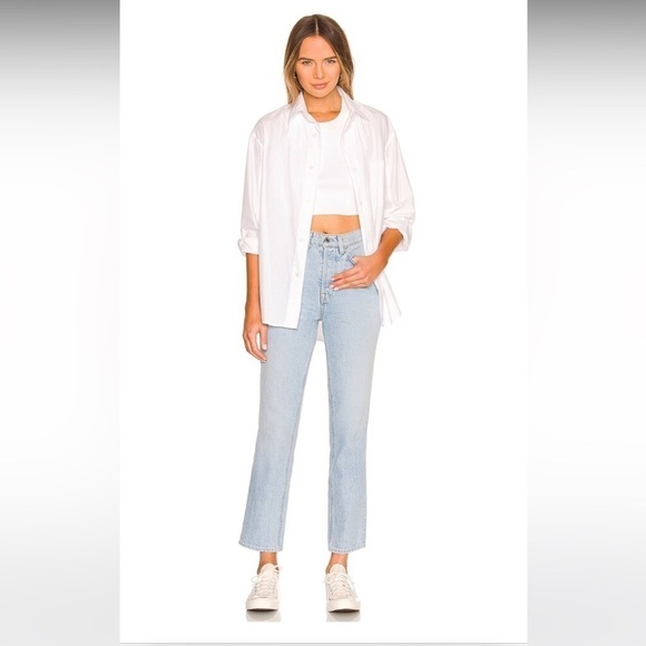 GRLFRND | Women's Cassidy Mid Rise Straight Jeans Size 30 NWT - Picture 1 of 9